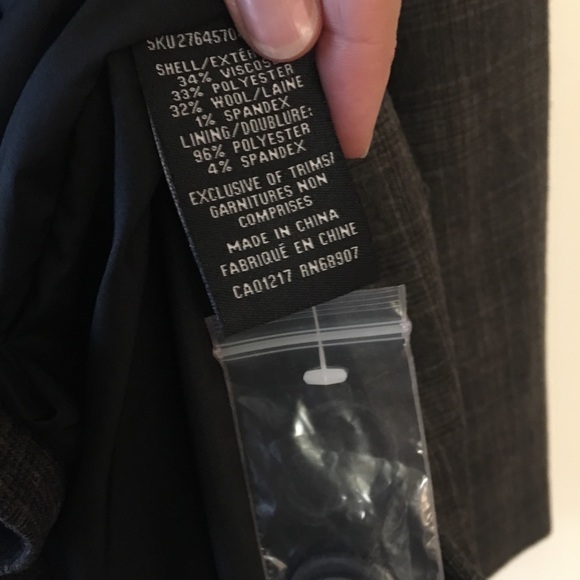 Windowpane checkered Wool blend blazer - Picture 4 of 6